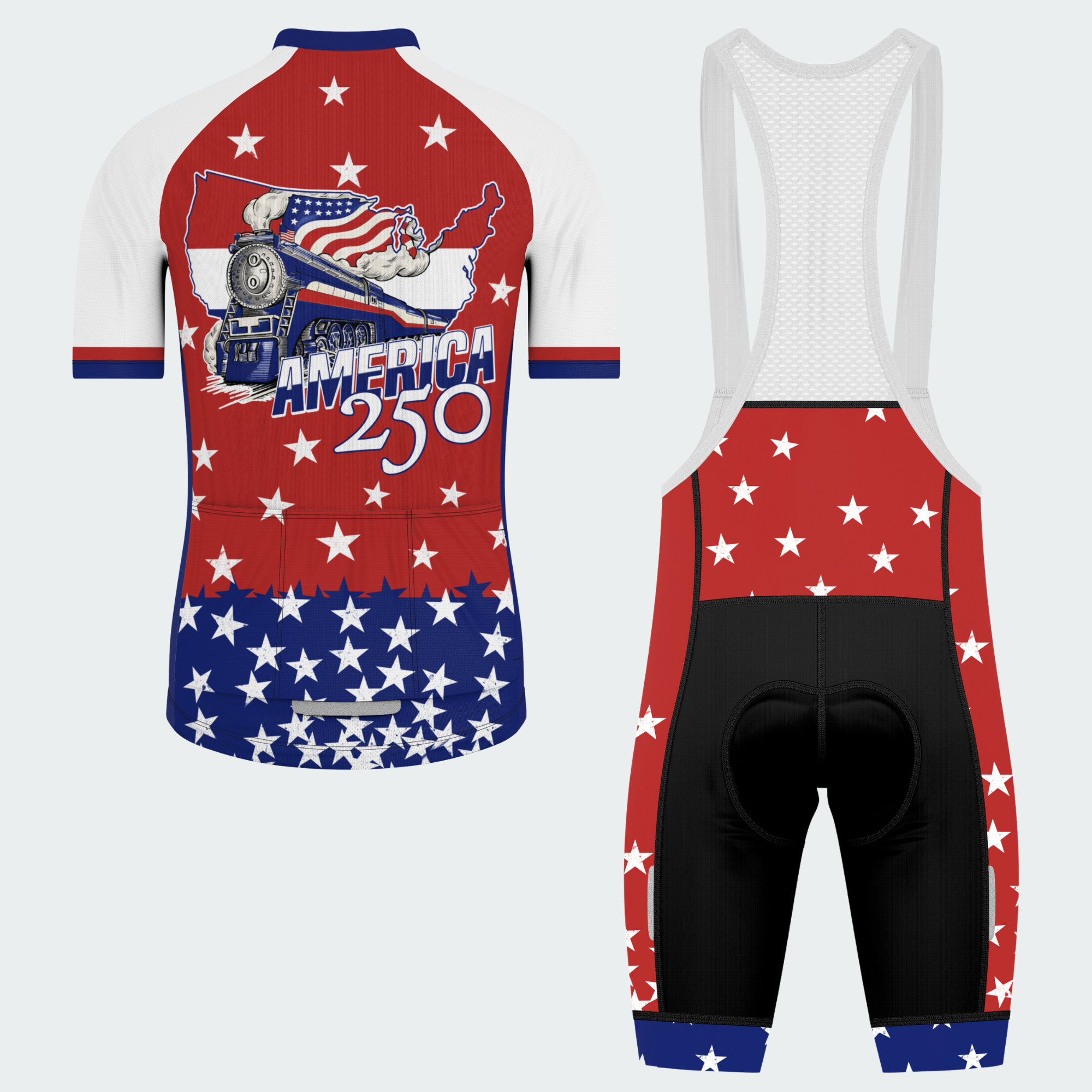 Men’s American Pride USA Freedom Train Legacy 250 Regular Fit Cycling Kit