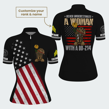 Women’s Personalized Army Female Veteran DD-214 Cycling Jersey & Kit