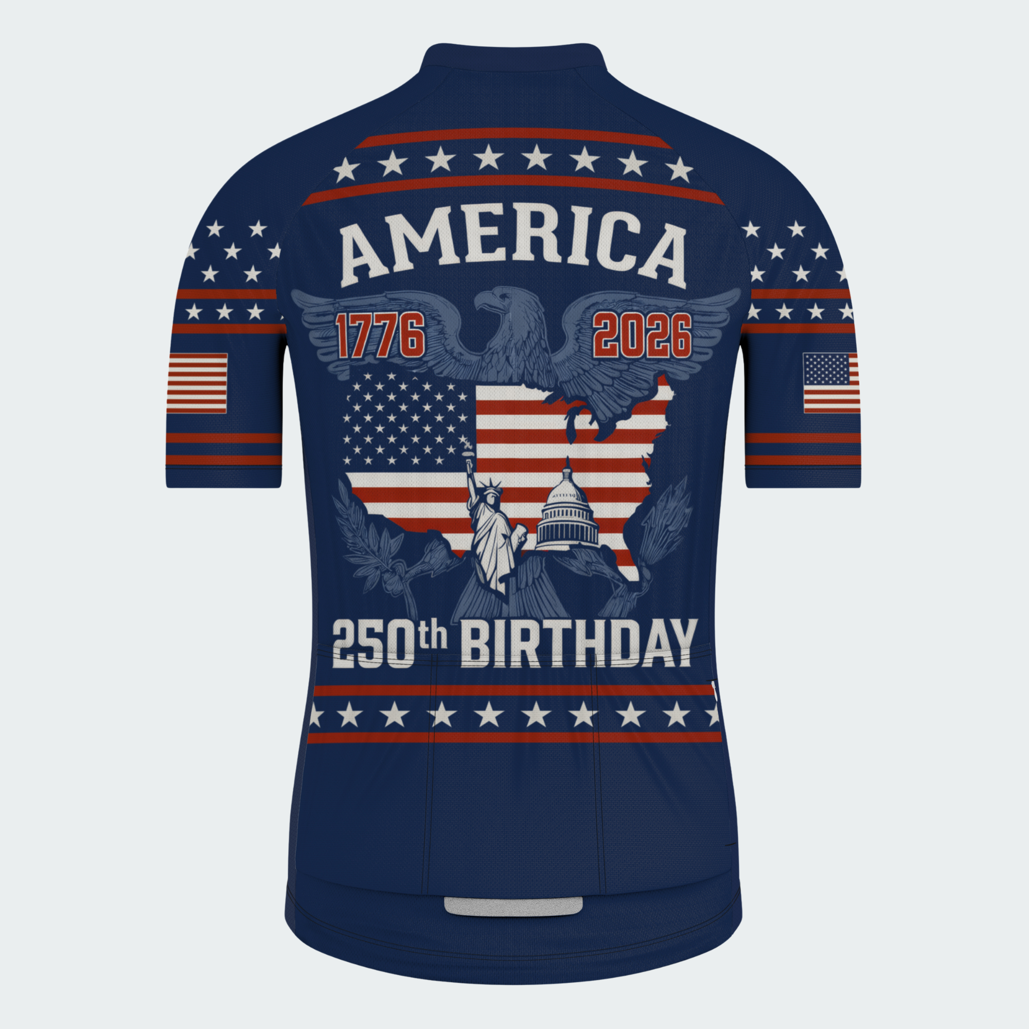 Men’s American Pride America 250th Birthday USA Map Cycling Kit Regular Fit