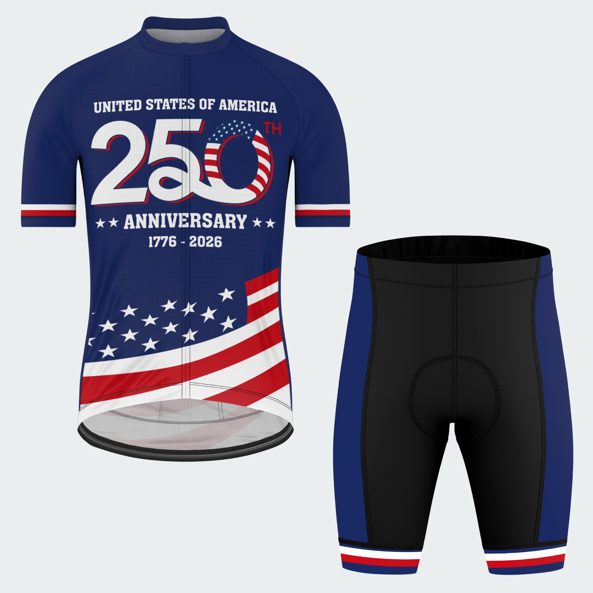 Men’s American Pride USA America 250 Anniversary Regular Fit Cycling Kit
