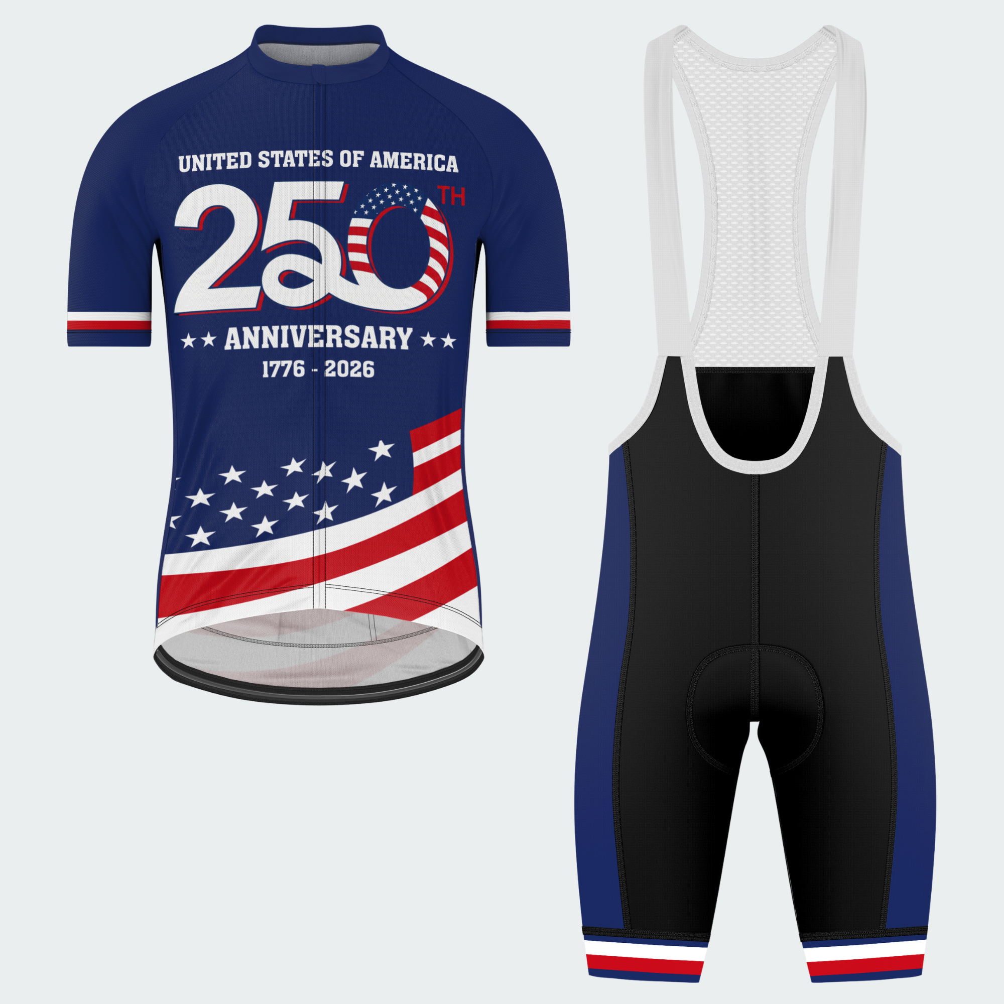 Men’s American Pride USA America 250 Anniversary Regular Fit Cycling Kit