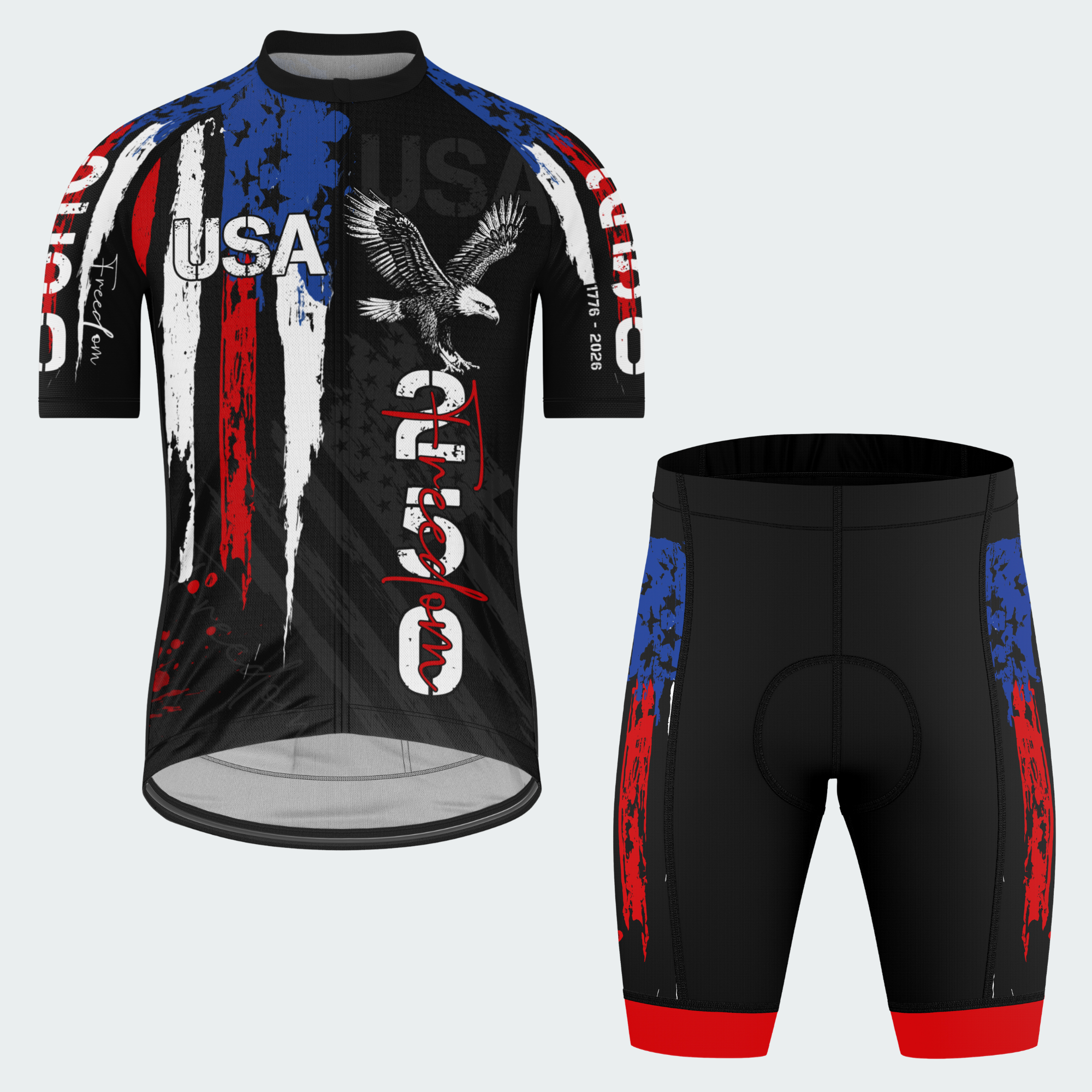 Men’s American Pride USA Freedom Grit Eagle 250 Regular Fit Cycling Kit
