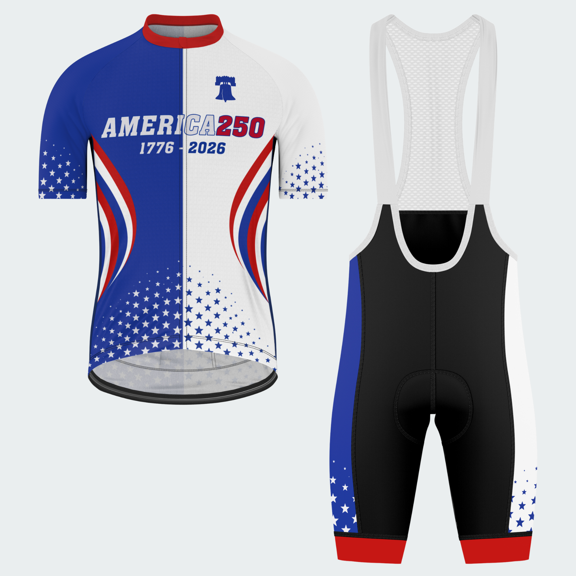 Men’s American Pride USA Stars Freedom 250 Regular Fit Cycling Kit