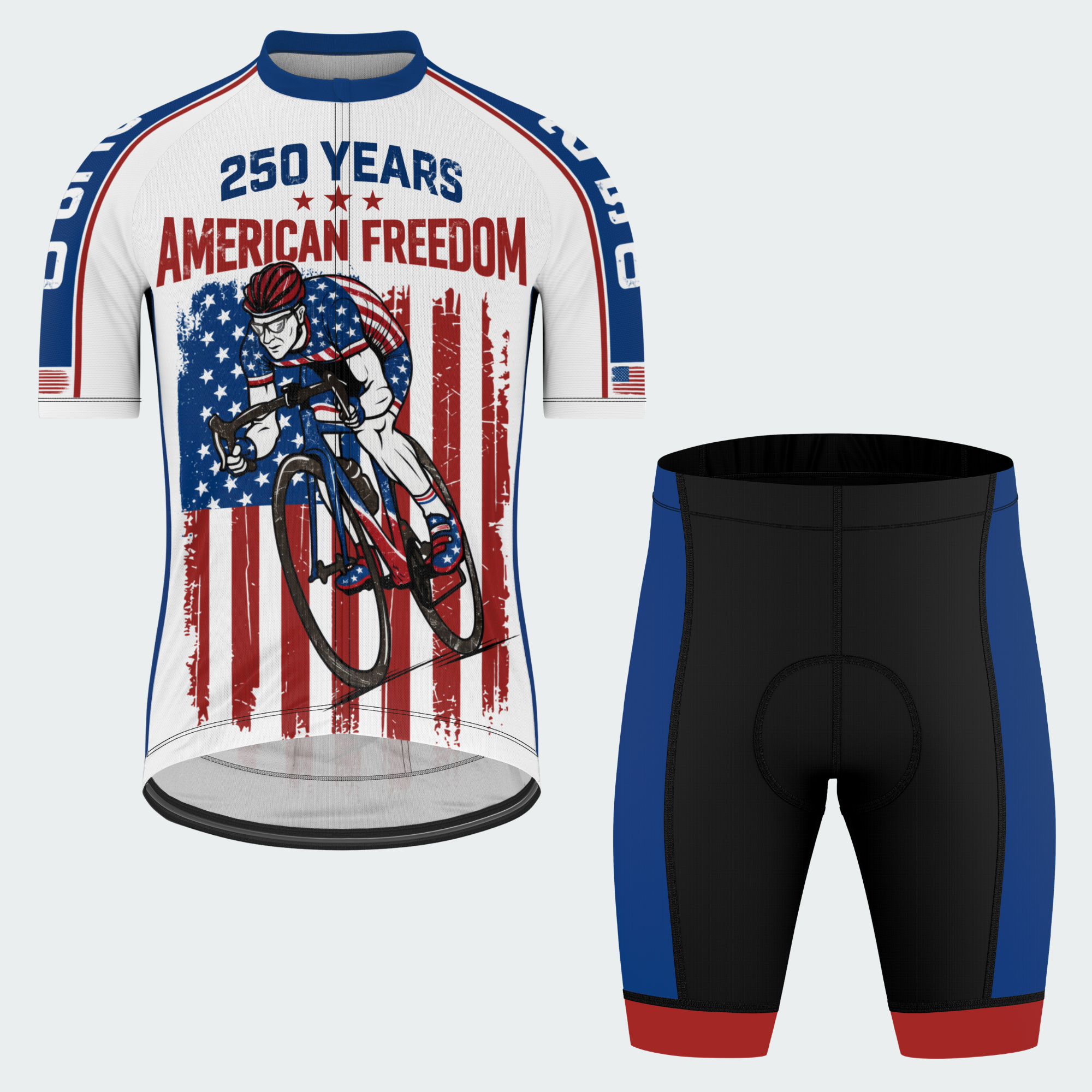 Men’s American Pride USA American Freedom Rider 250 Regular Fit Cycling Kit