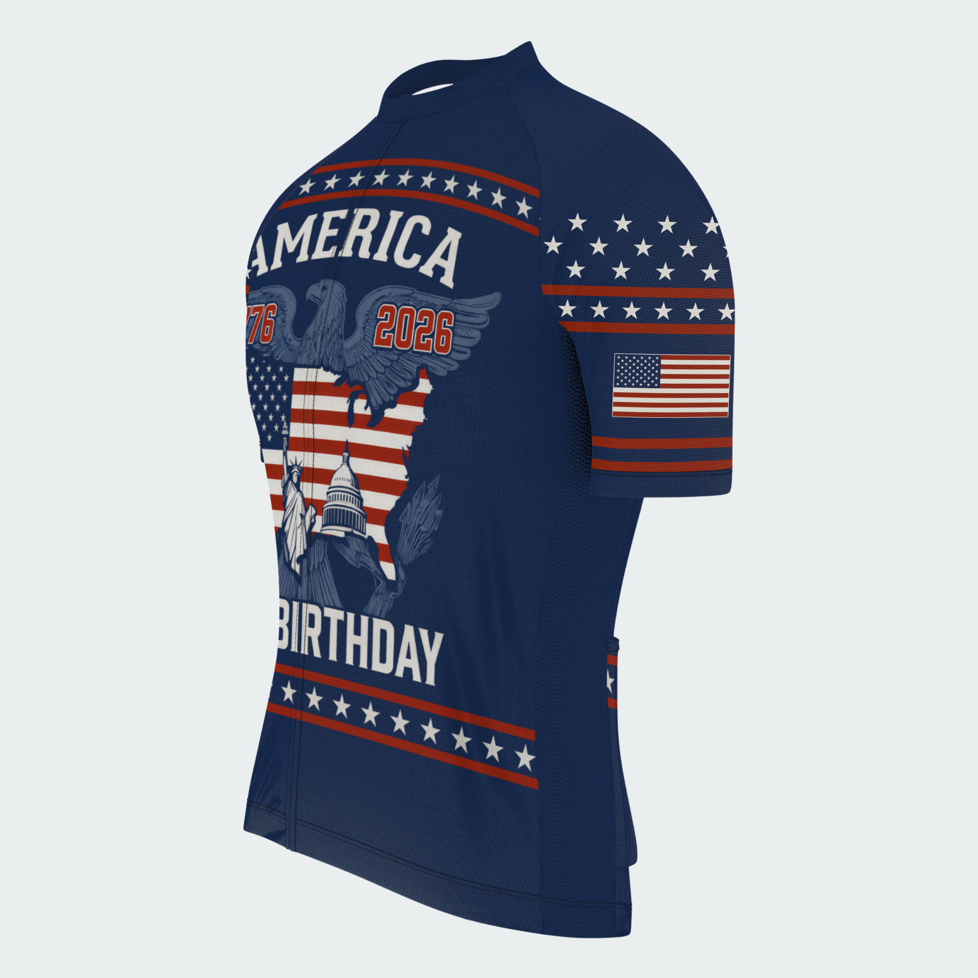 Men’s American Pride America 250th Birthday USA Map Cycling Kit Regular Fit