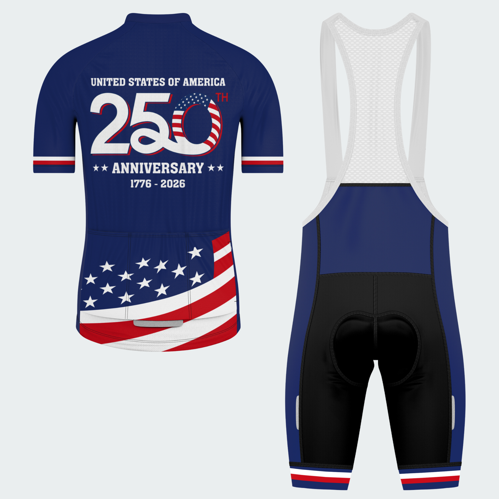 Men’s American Pride USA America 250 Anniversary Regular Fit Cycling Kit