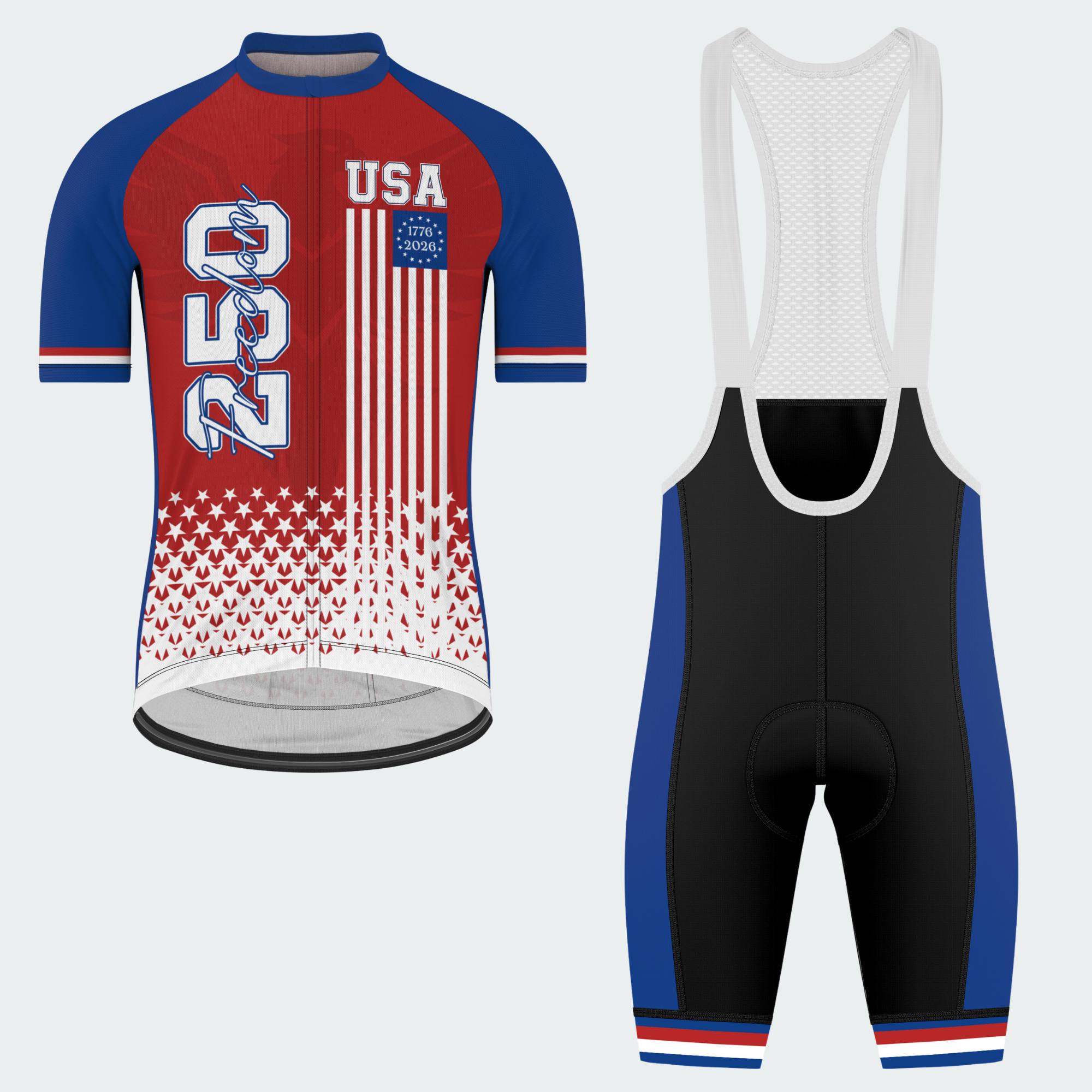 Men’s American Pride USA Freedom Eagle 250 Regular Fit Cycling Kit