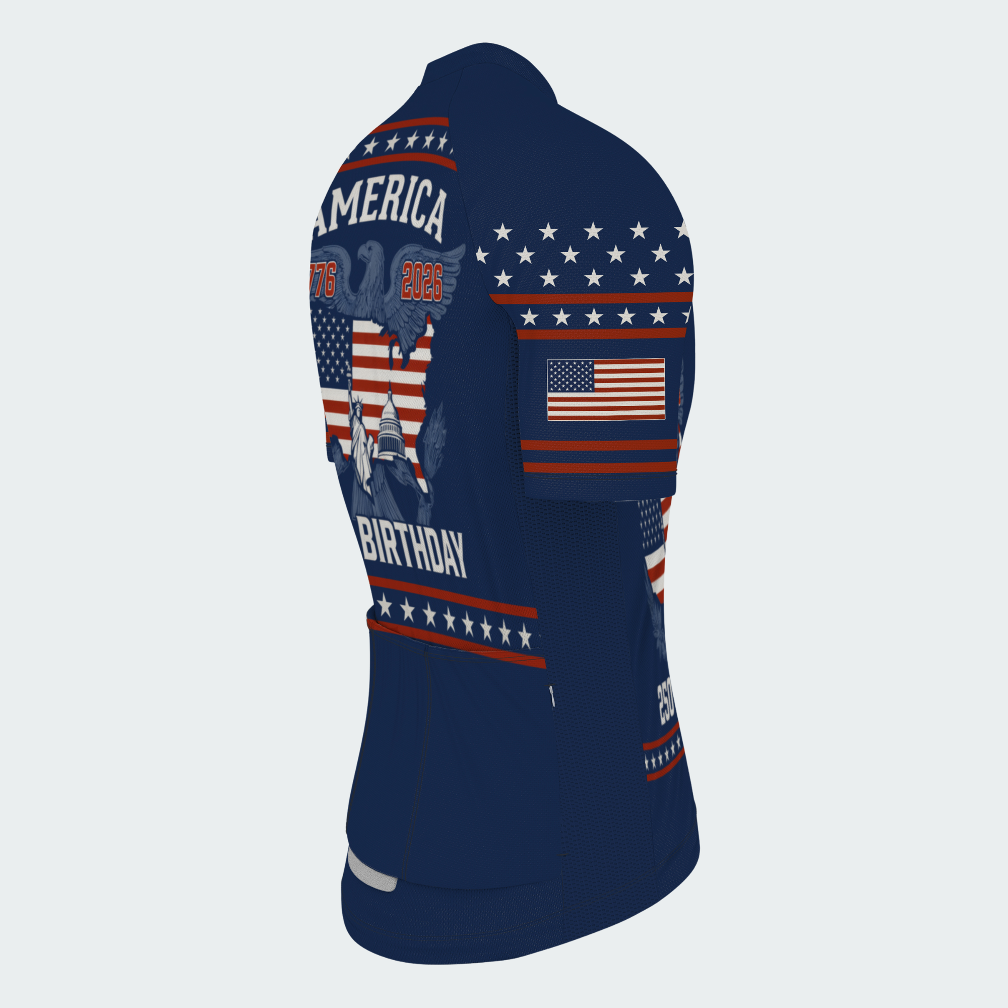 Men’s American Pride America 250th Birthday USA Map Cycling Kit Regular Fit