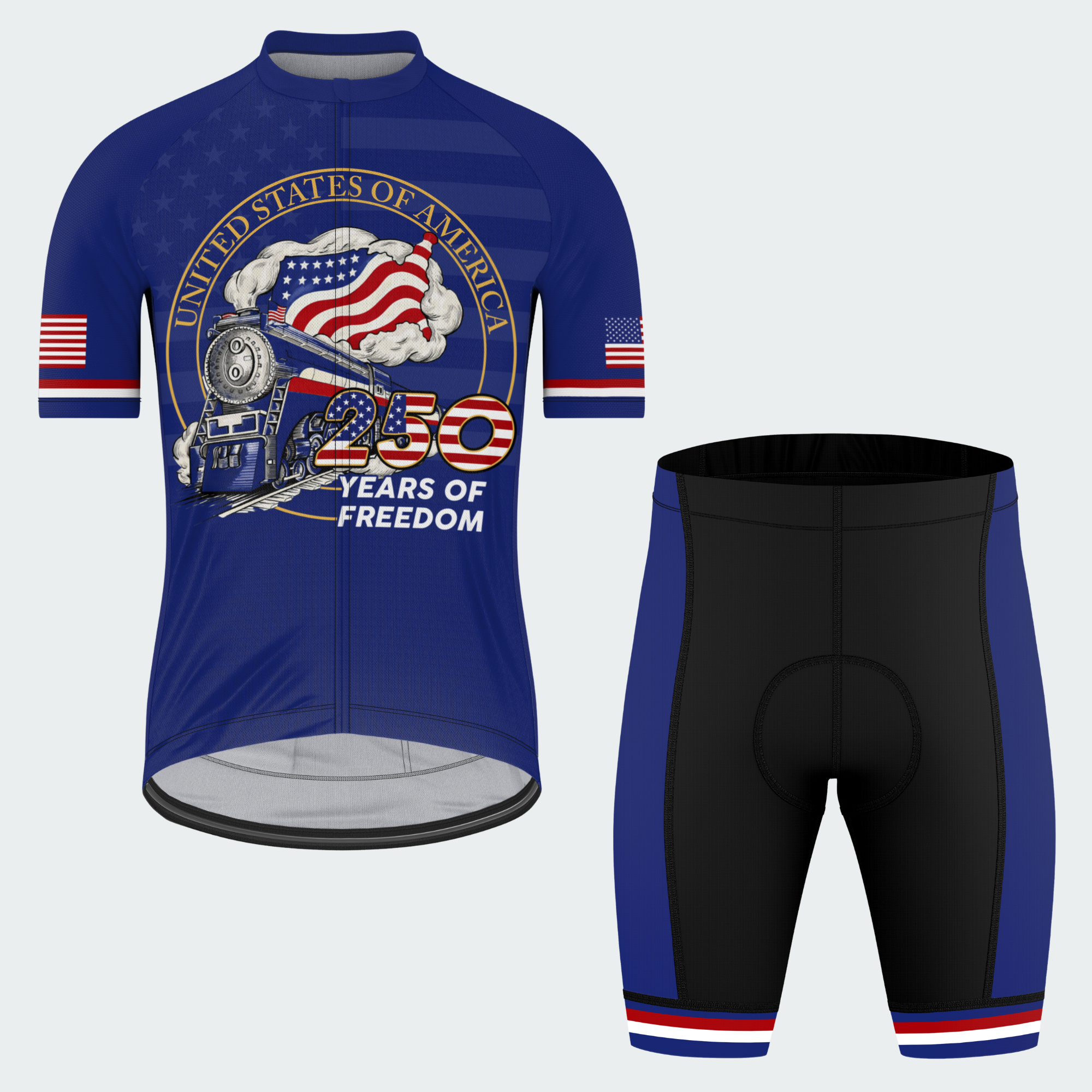 Men’s American Pride USA Freedom Train 250 Regular Fit Cycling Kit