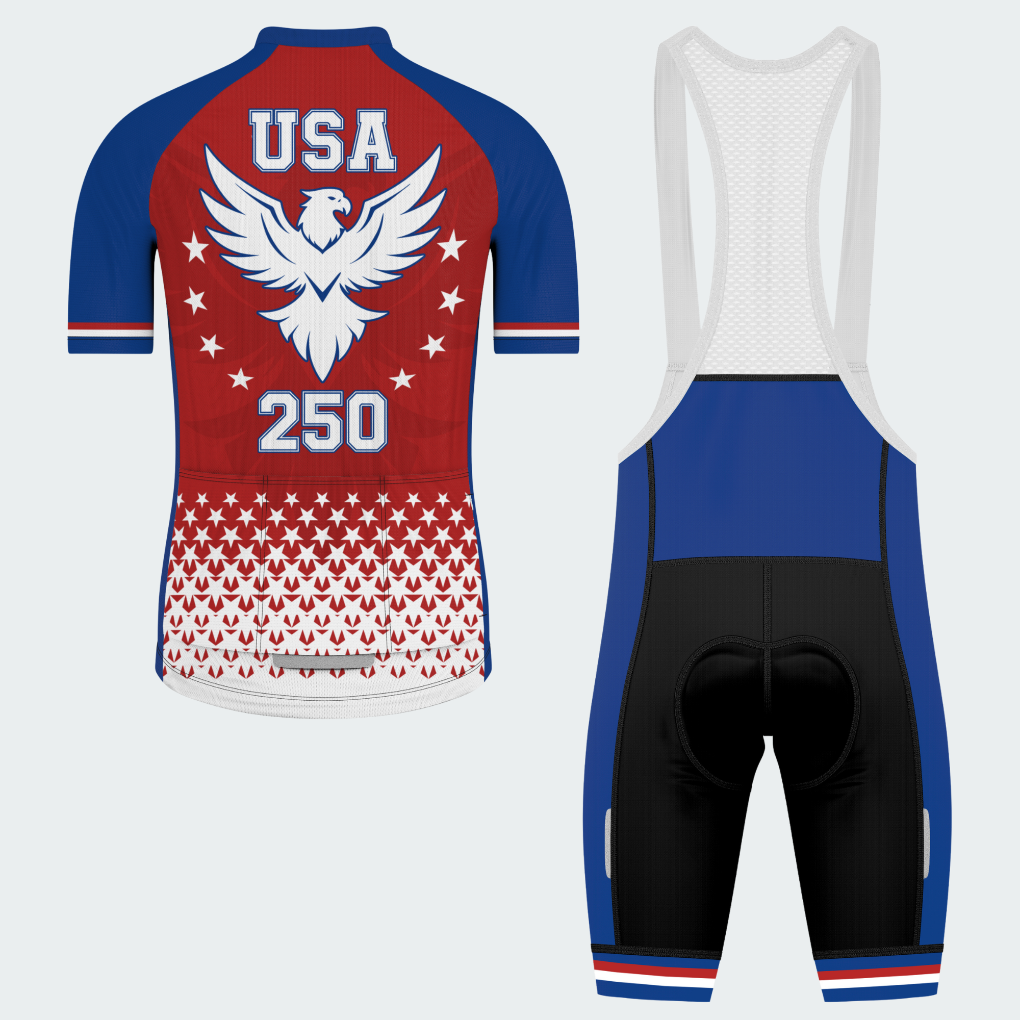 Men’s American Pride USA Freedom Eagle 250 Regular Fit Cycling Kit