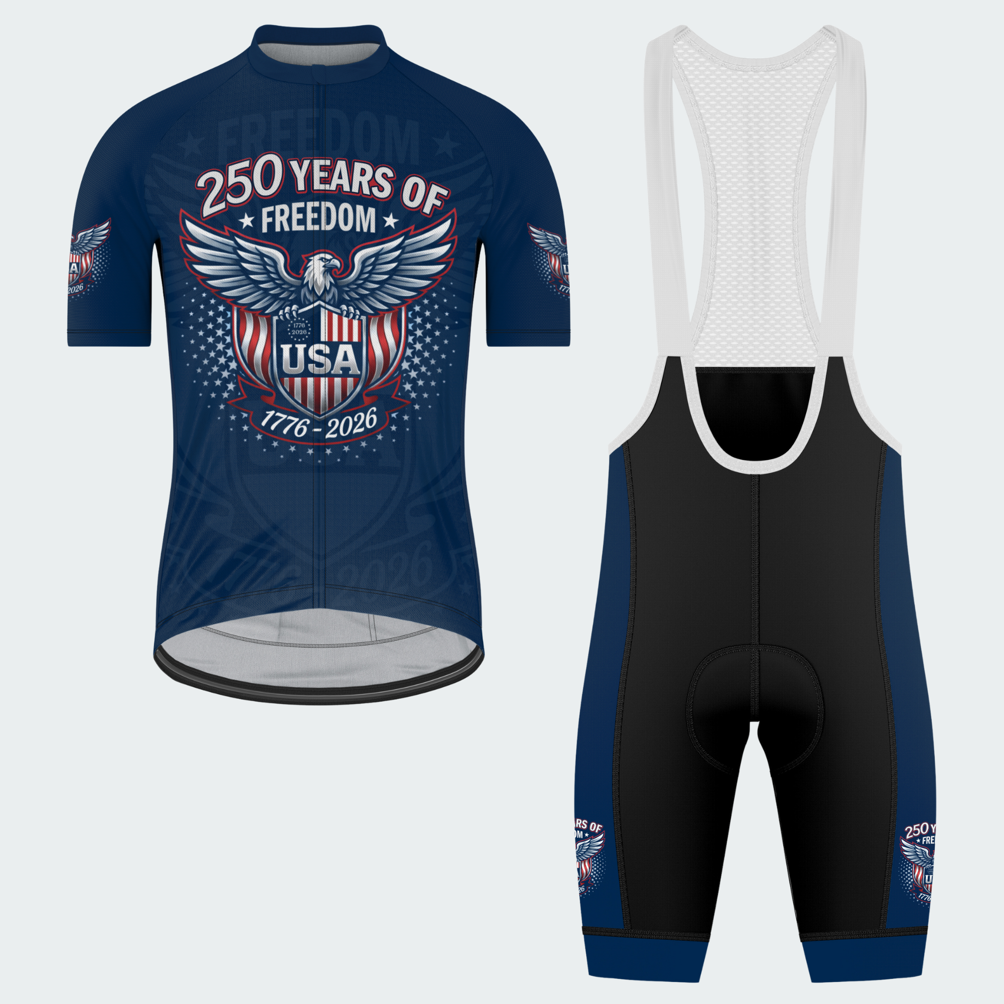 Men’s American Pride USA Patriotic Eagle Shield 250 Regular Fit Cycling Kit