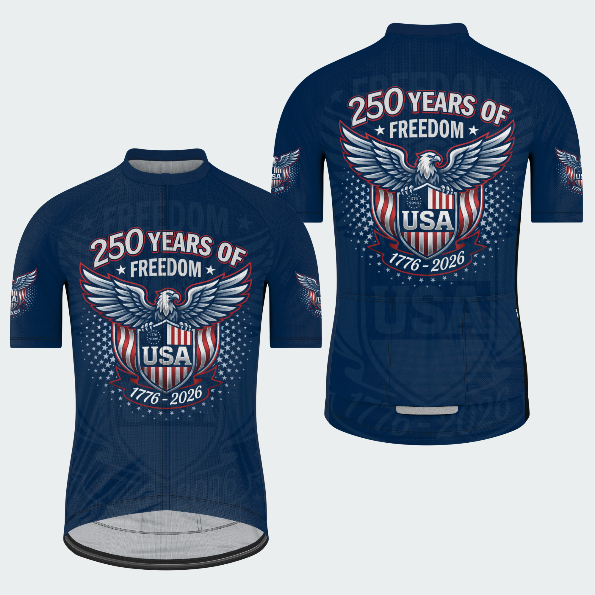 Men’s American Pride USA Patriotic Eagle Shield 250 Regular Fit Cycling Kit