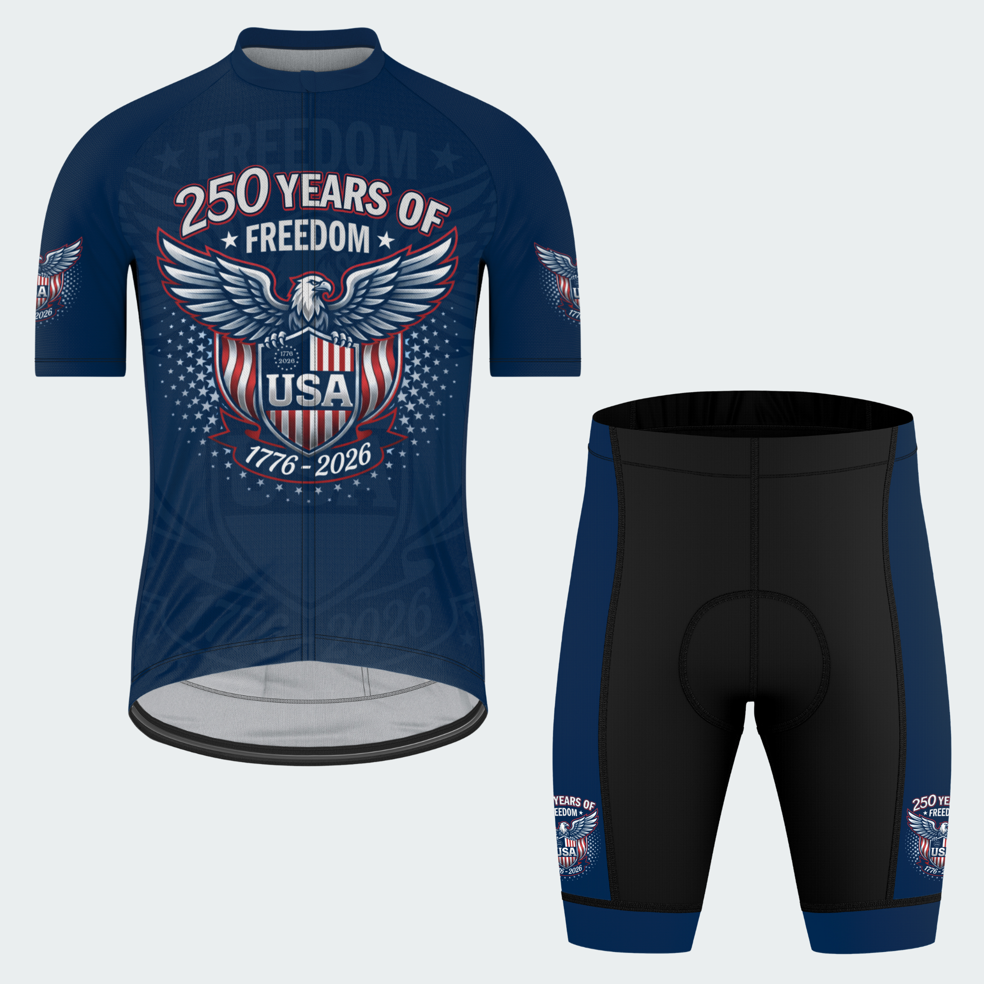 Men’s American Pride USA Patriotic Eagle Shield 250 Regular Fit Cycling Kit