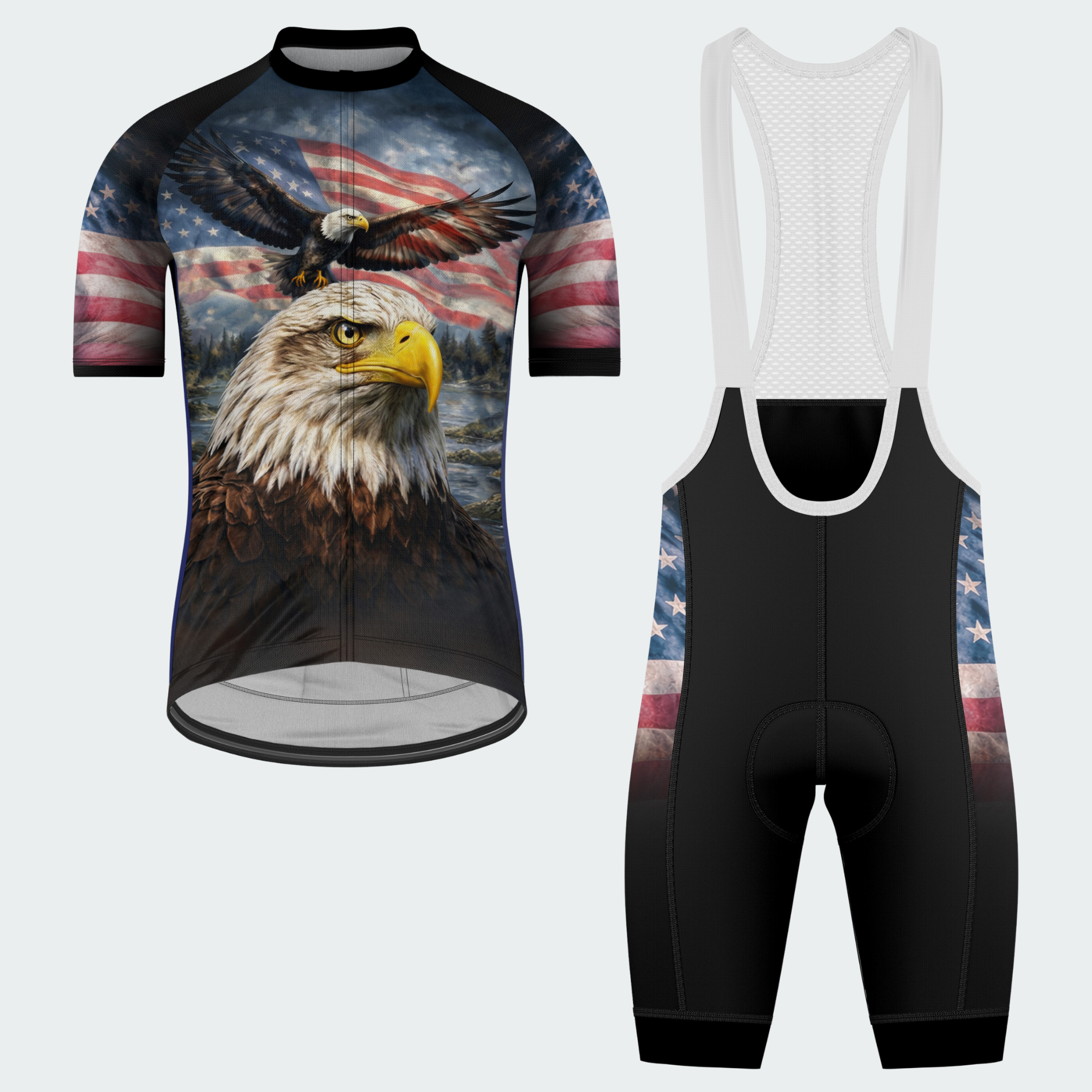 Men’s American Pride USA Majestic Eagle Freedom Regular Fit Cycling Kit