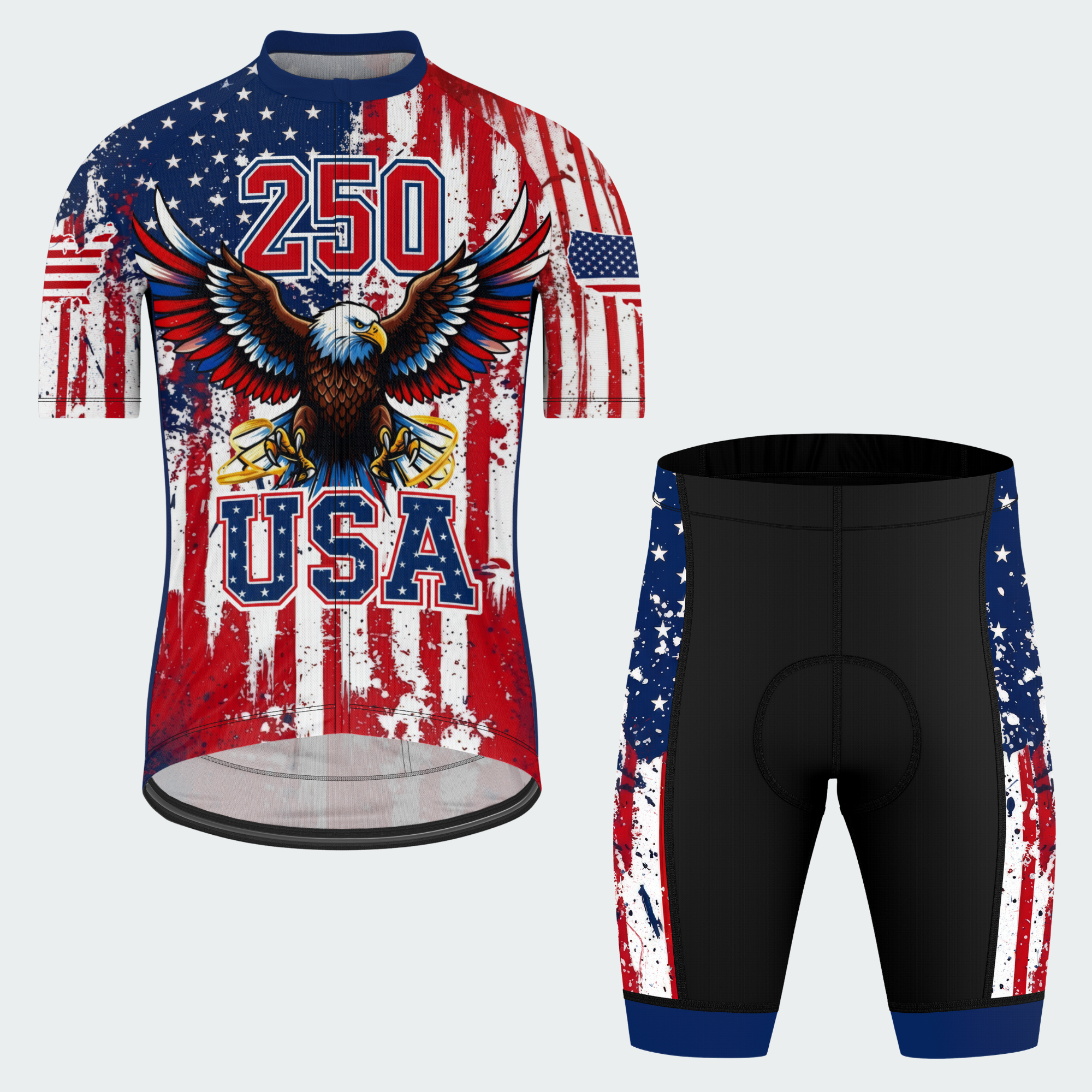 Men’s American Pride USA Freedom Eagle Spirit 250 Regular Fit Cycling Kit