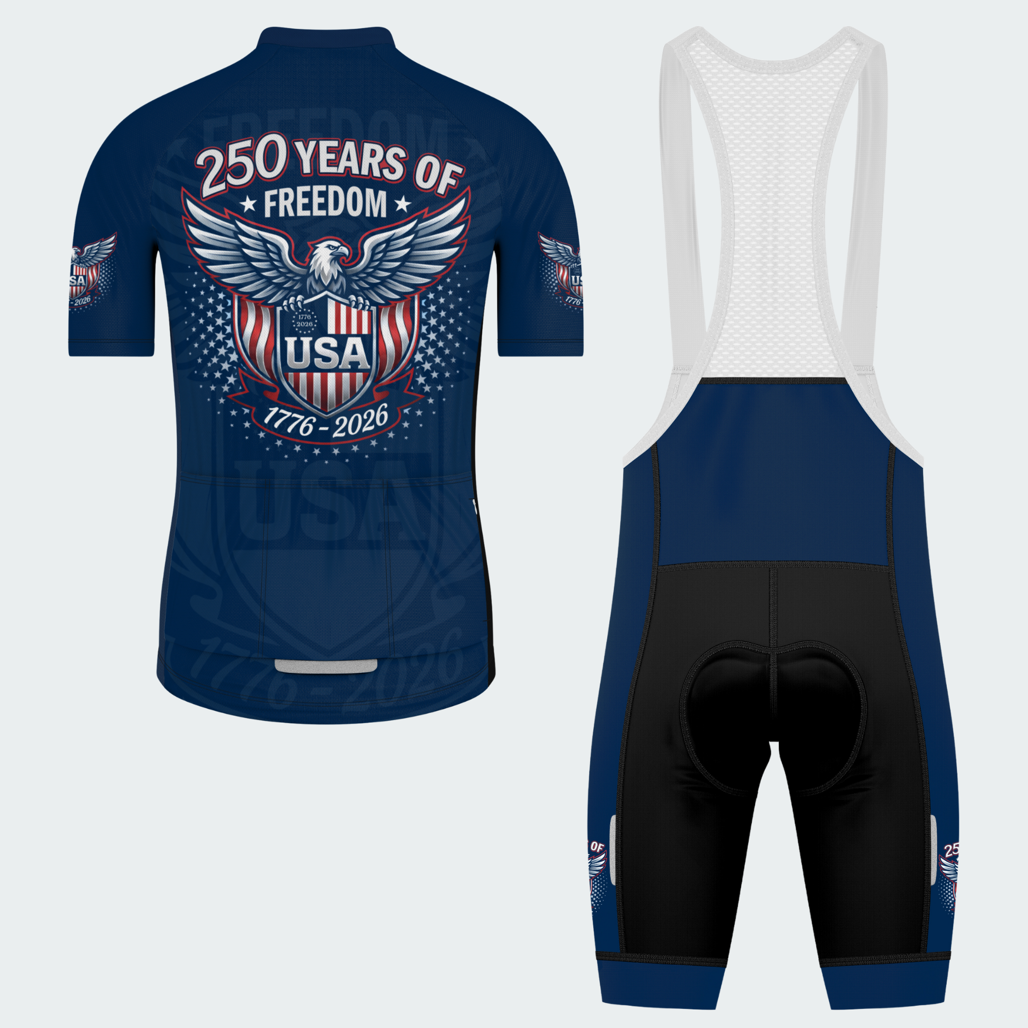 Men’s American Pride USA Patriotic Eagle Shield 250 Regular Fit Cycling Kit
