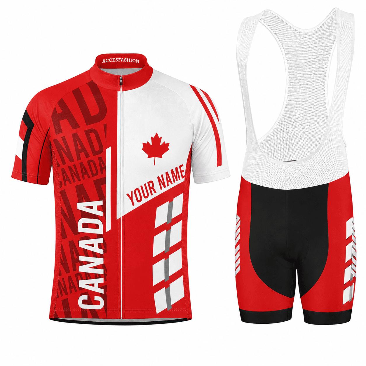 Canada Around the World Cycling Kit for Men & Women – Custom Name