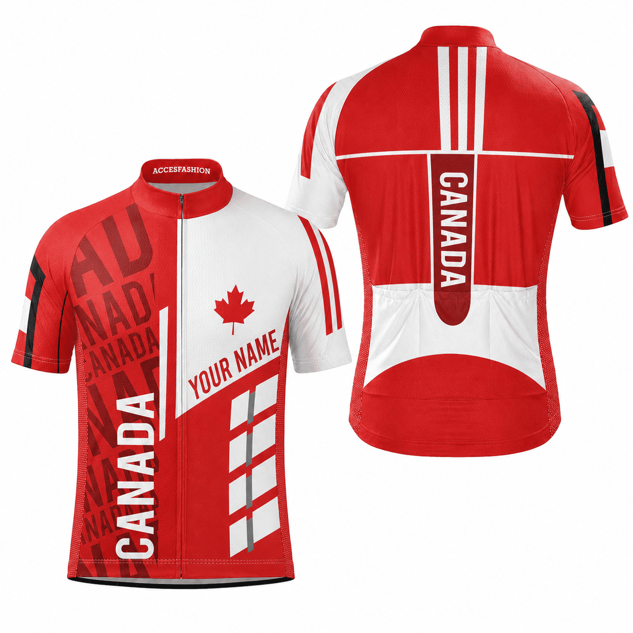 Canada Around the World Cycling Kit for Men & Women – Custom Name