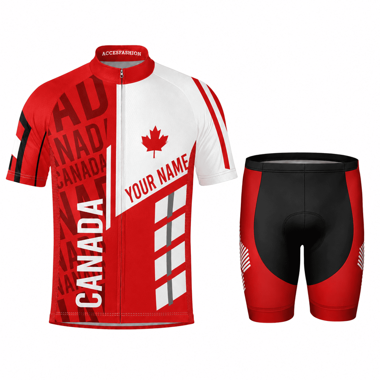 Canada Around the World Cycling Kit for Men & Women – Custom Name