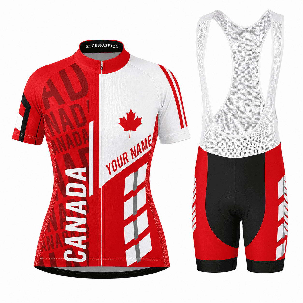 Canada Around the World Cycling Kit for Men & Women – Custom Name