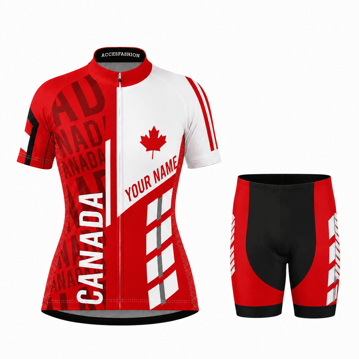 Canada Around the World Cycling Kit for Men & Women – Custom Name
