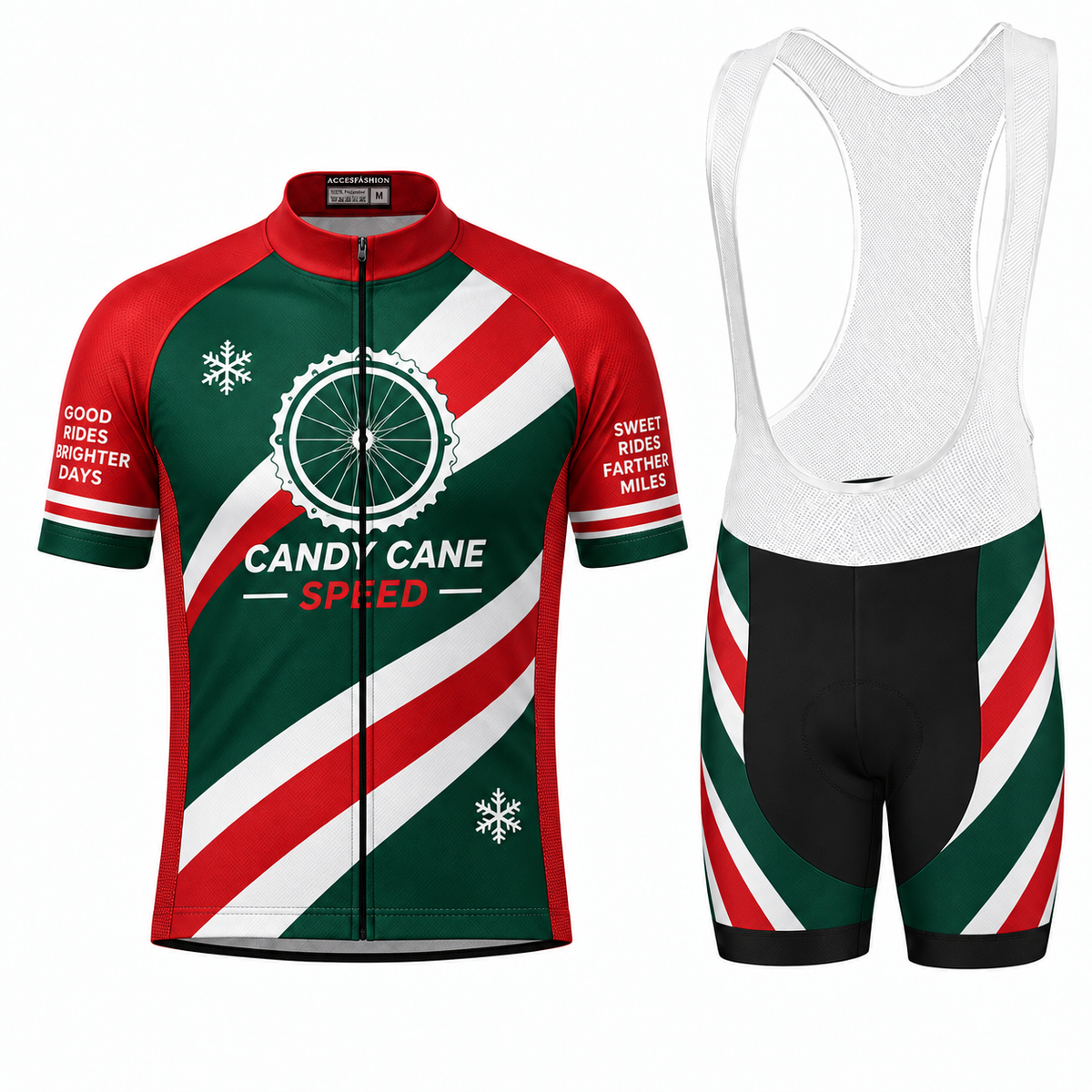 Candy Cane Speed Christmas Cycling Jersey & Kit