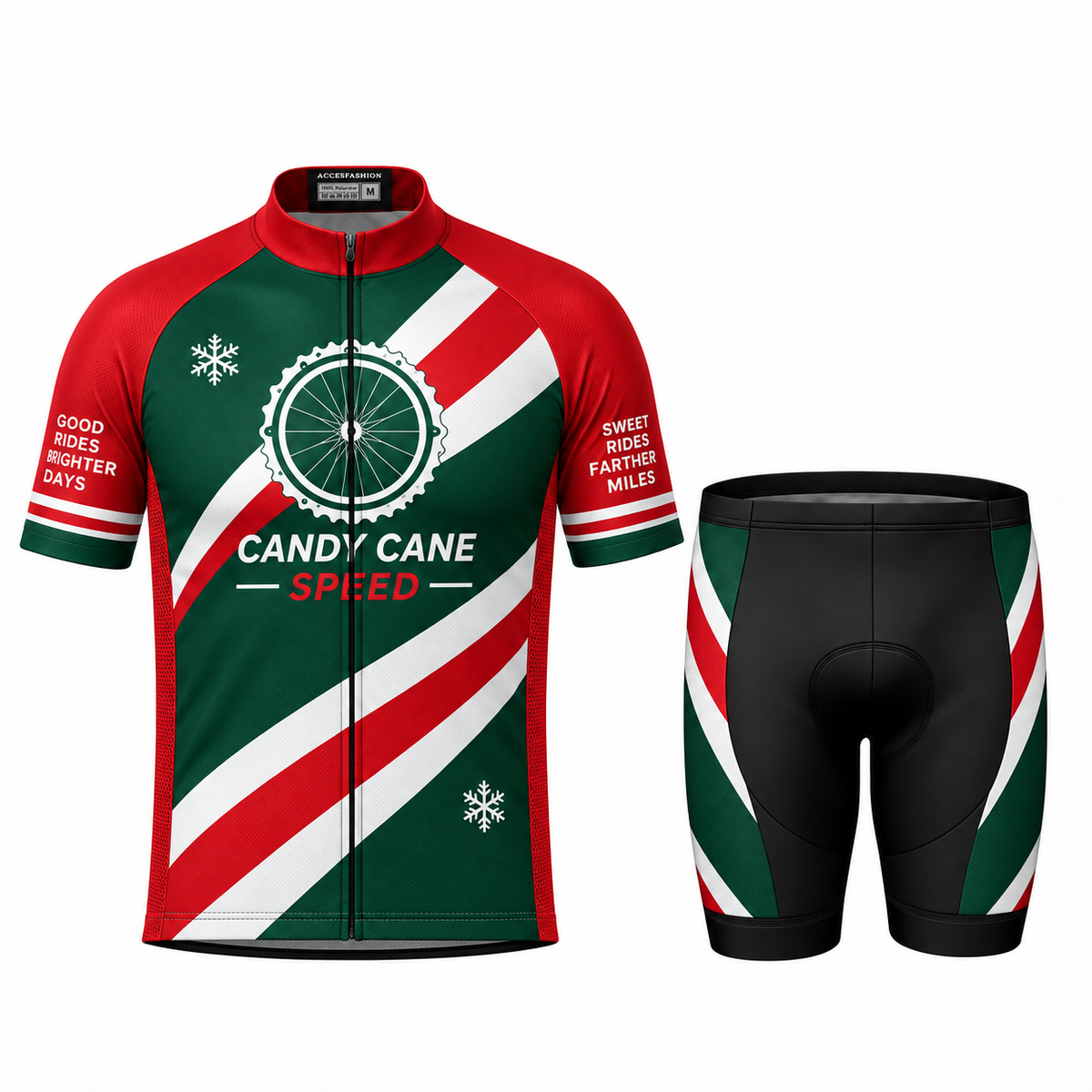 Candy Cane Speed Christmas Cycling Jersey & Kit