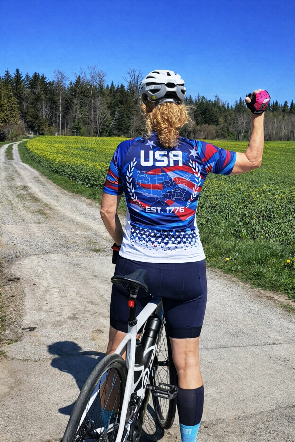 Patriotic journey - Women's Short Sleeve Cycling Jersey
