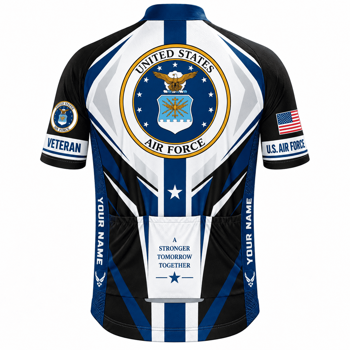 Custom U.S. Air Force Veteran Cycling Kit – Personalized Name USAF
