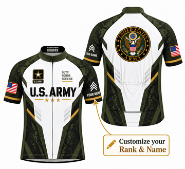 Custom U.S. Army Cycling Kit – Personalized Rank & Name