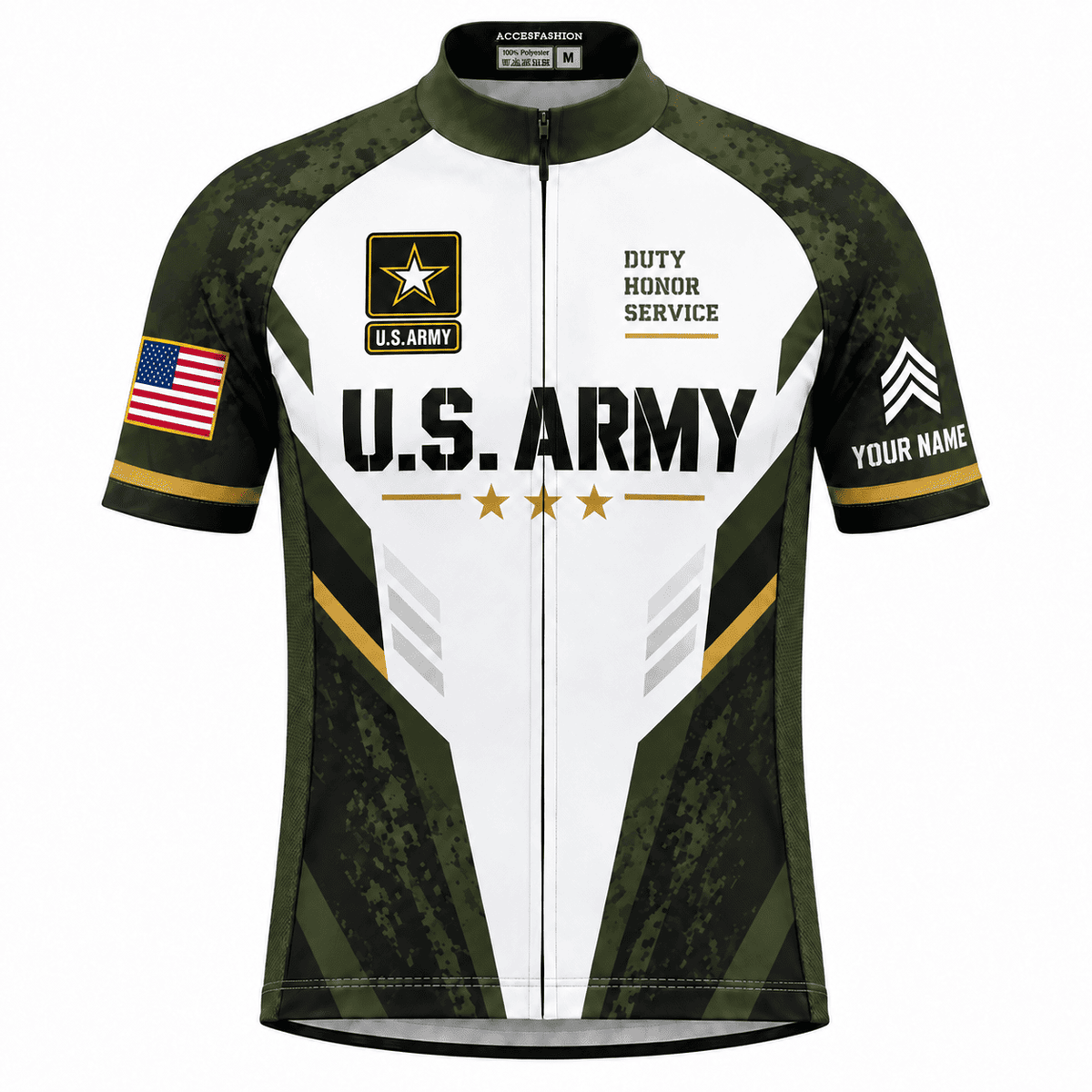 Custom U.S. Army Cycling Kit – Personalized Rank & Name