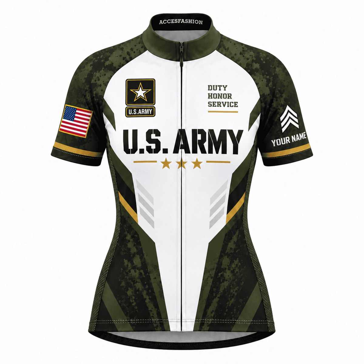 Custom U.S. Army Cycling Kit – Personalized Rank & Name