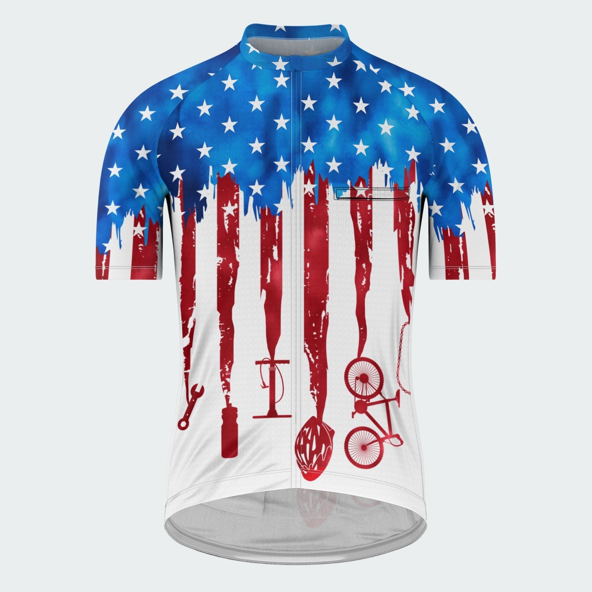 Men's American Pride Tie Dye American Flag Regular Fit Cycling Kit