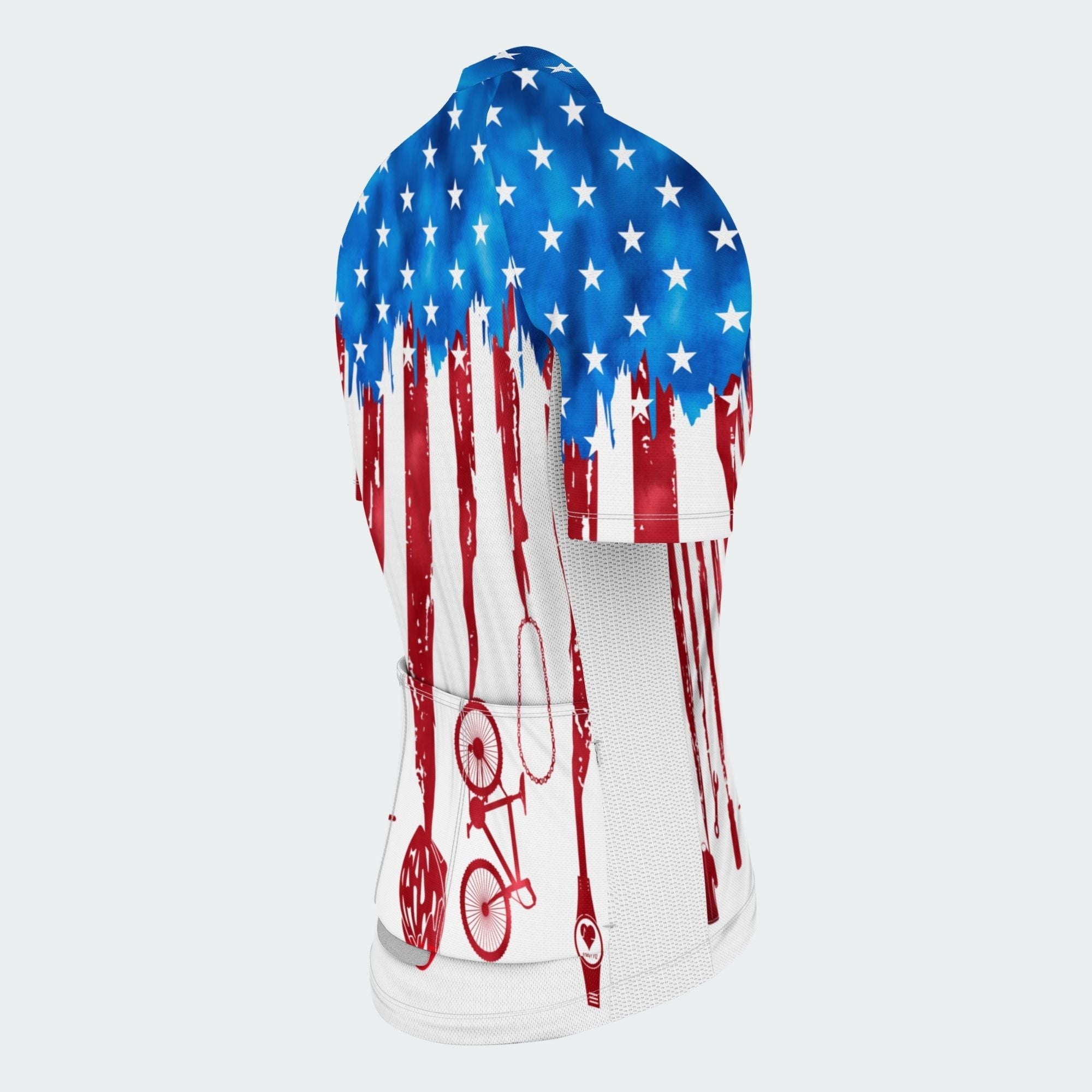 Men's American Pride Tie Dye American Flag Regular Fit Cycling Kit