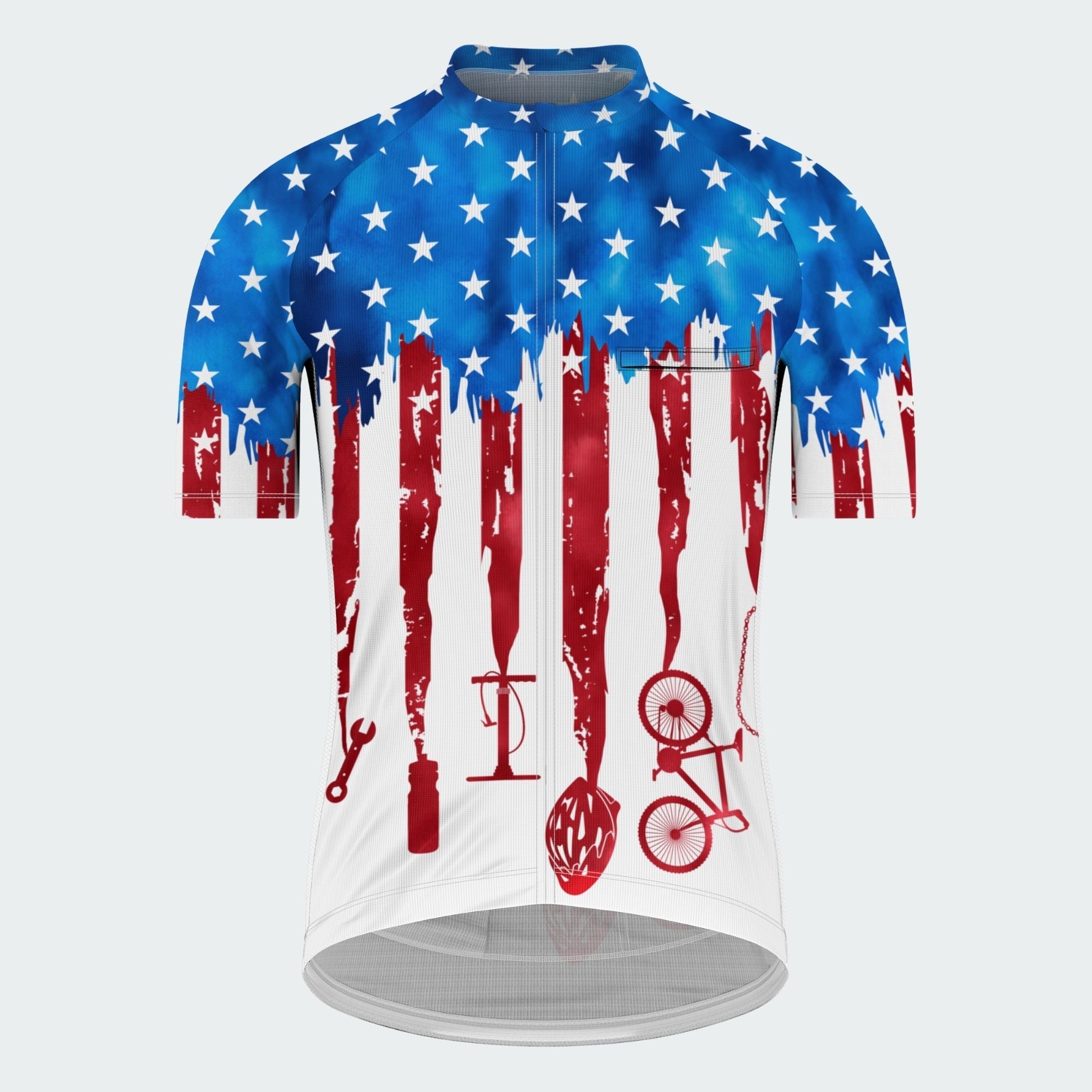 Men's American Pride Tie Dye American Flag Regular Fit Cycling Kit