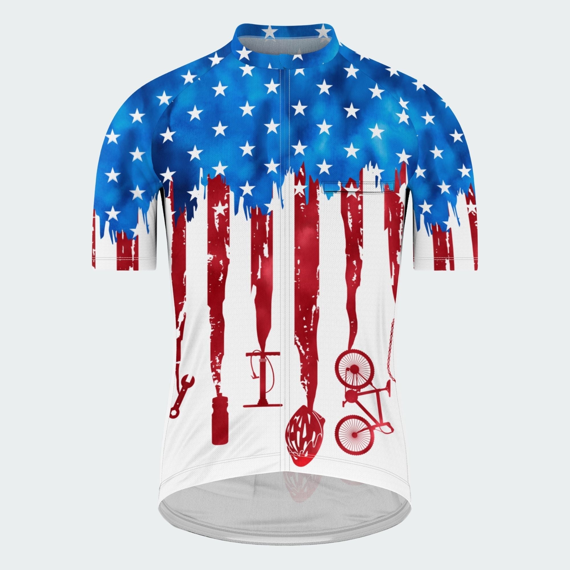 Men's American Pride Tie Dye American Flag Regular Fit Cycling Kit