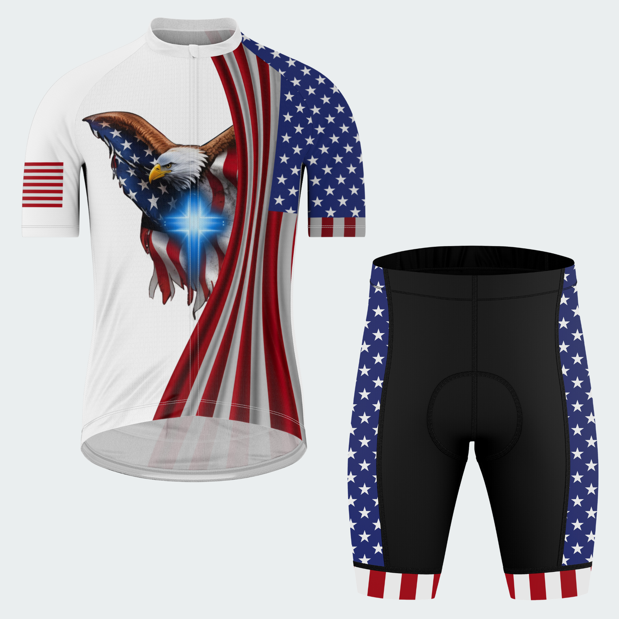 Men’s American Pride One Nation Under God Faith & Freedom Regular Fit Cycling Kit