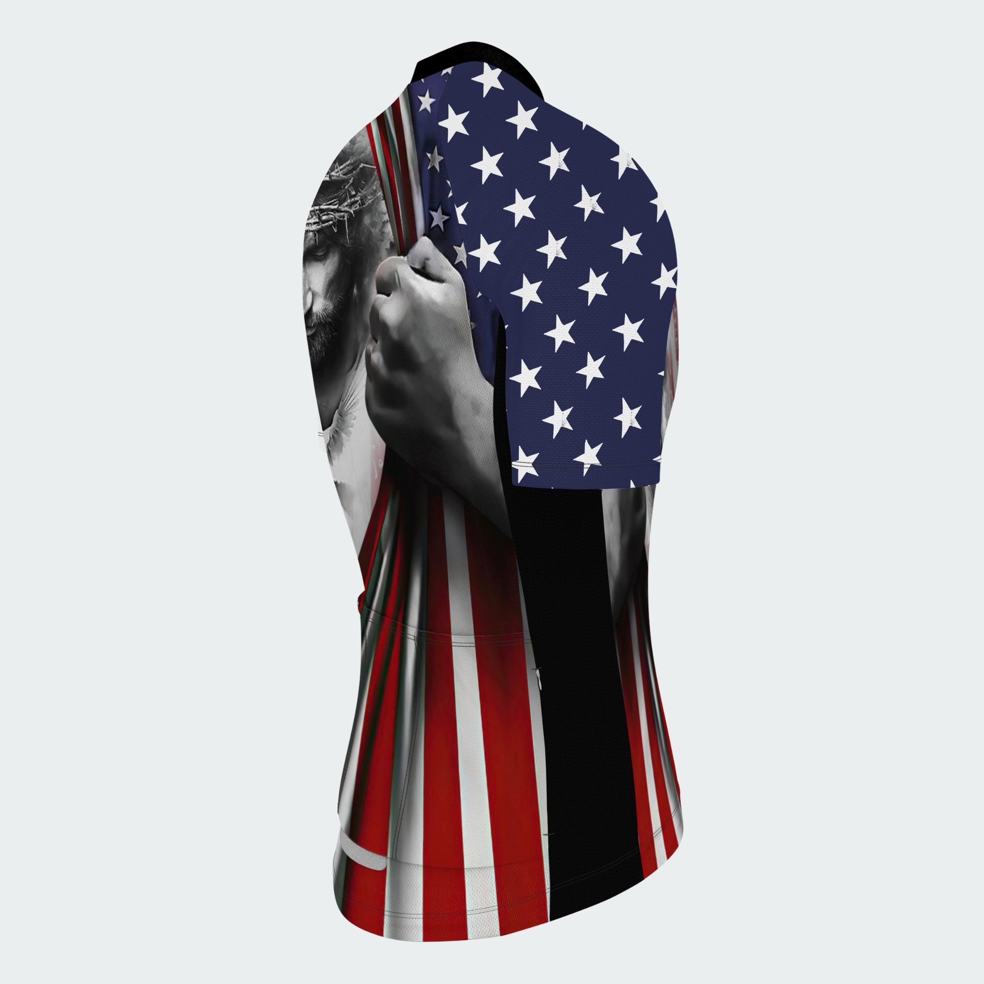 Men’s American Pride Faith Over Fear Christian Patriotic Cycling Jersey