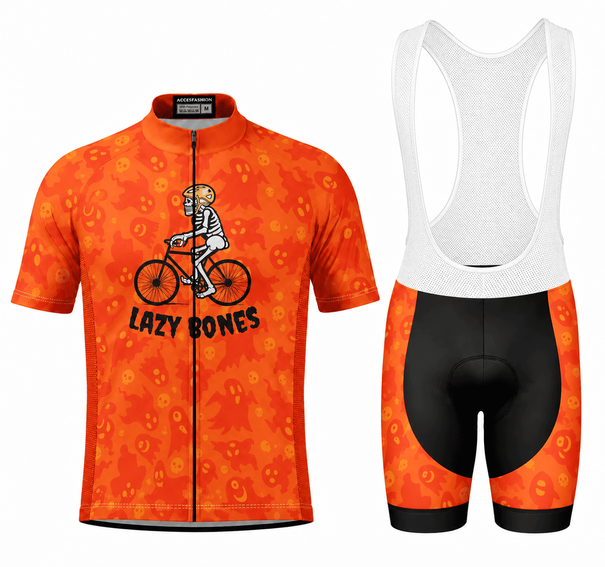Lazy Bones Halloween Skeleton Cycling Jersey & Kit