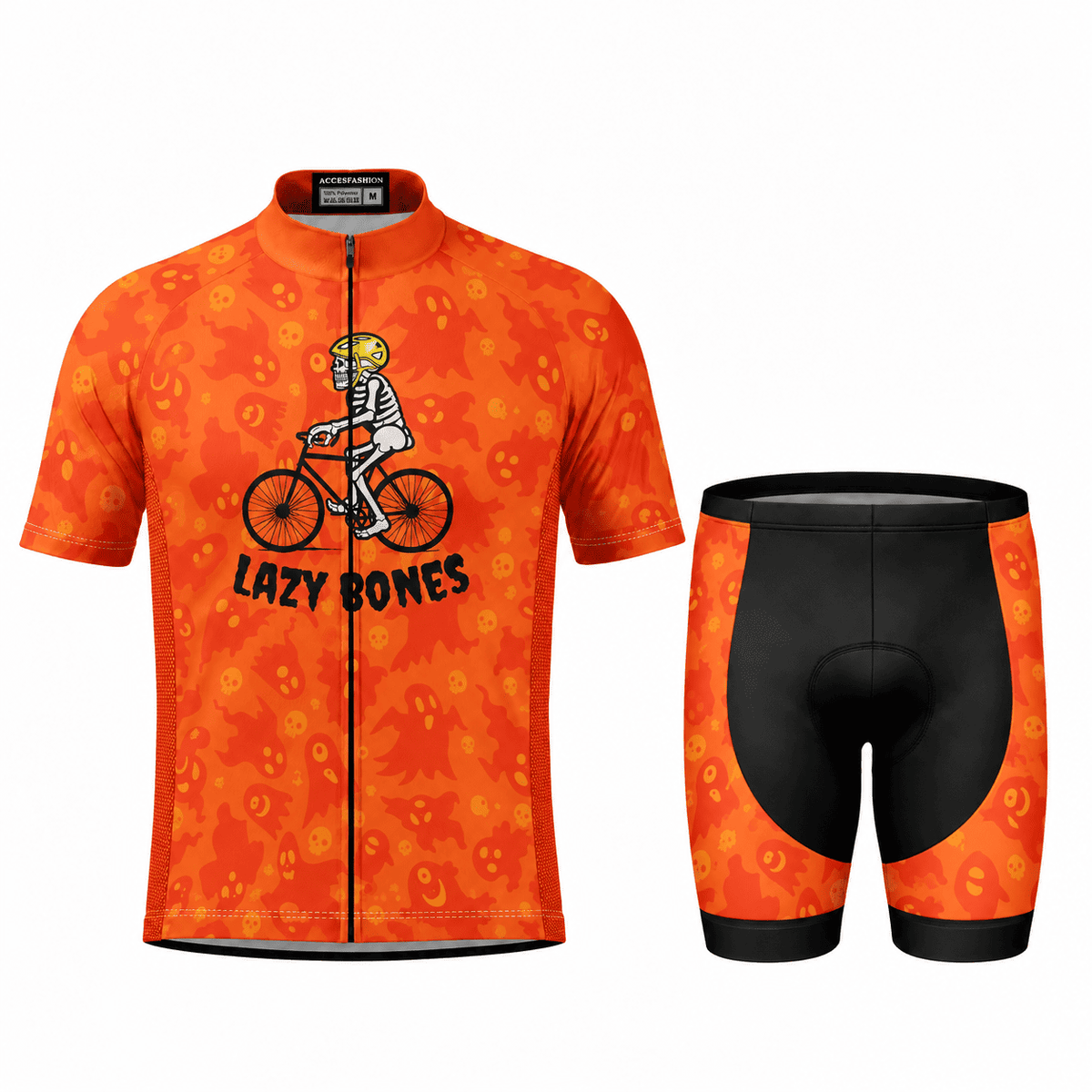 Lazy Bones Halloween Skeleton Cycling Jersey & Kit