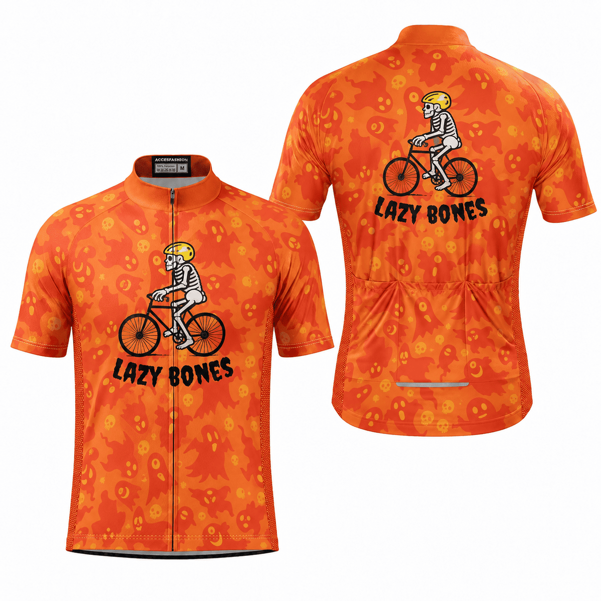 Lazy Bones Halloween Skeleton Cycling Jersey & Kit