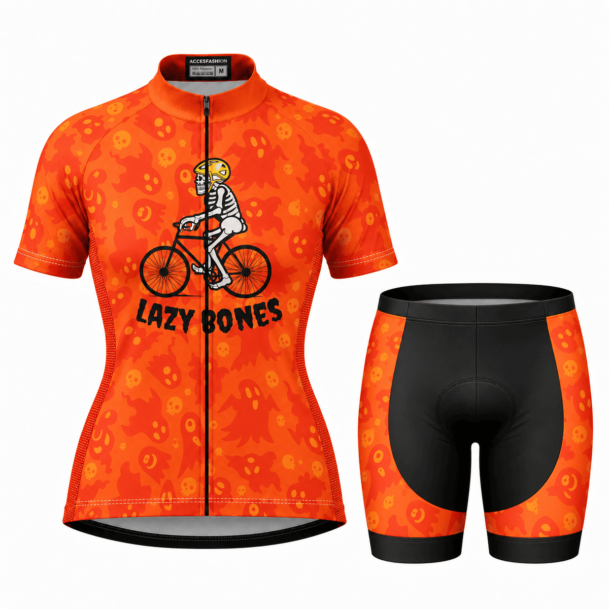 Lazy Bones Halloween Skeleton Cycling Jersey & Kit
