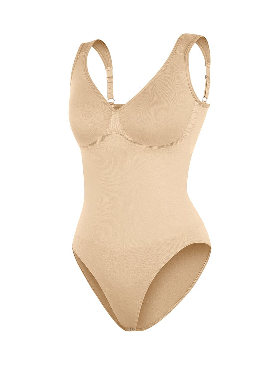 Seamless Diamond Neck Bust Support Waist Control Panty Bodysuit