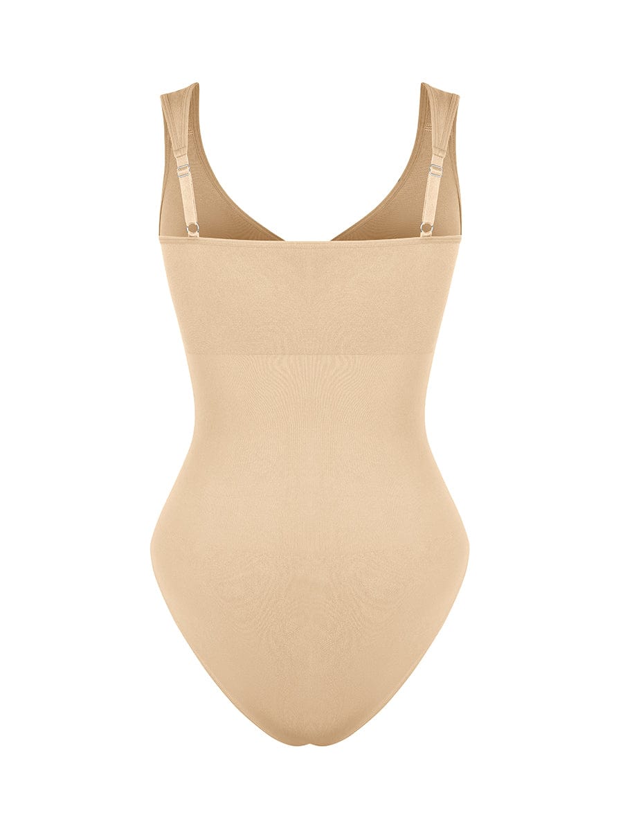 Seamless Diamond Neck Bust Support Waist Control Panty Bodysuit