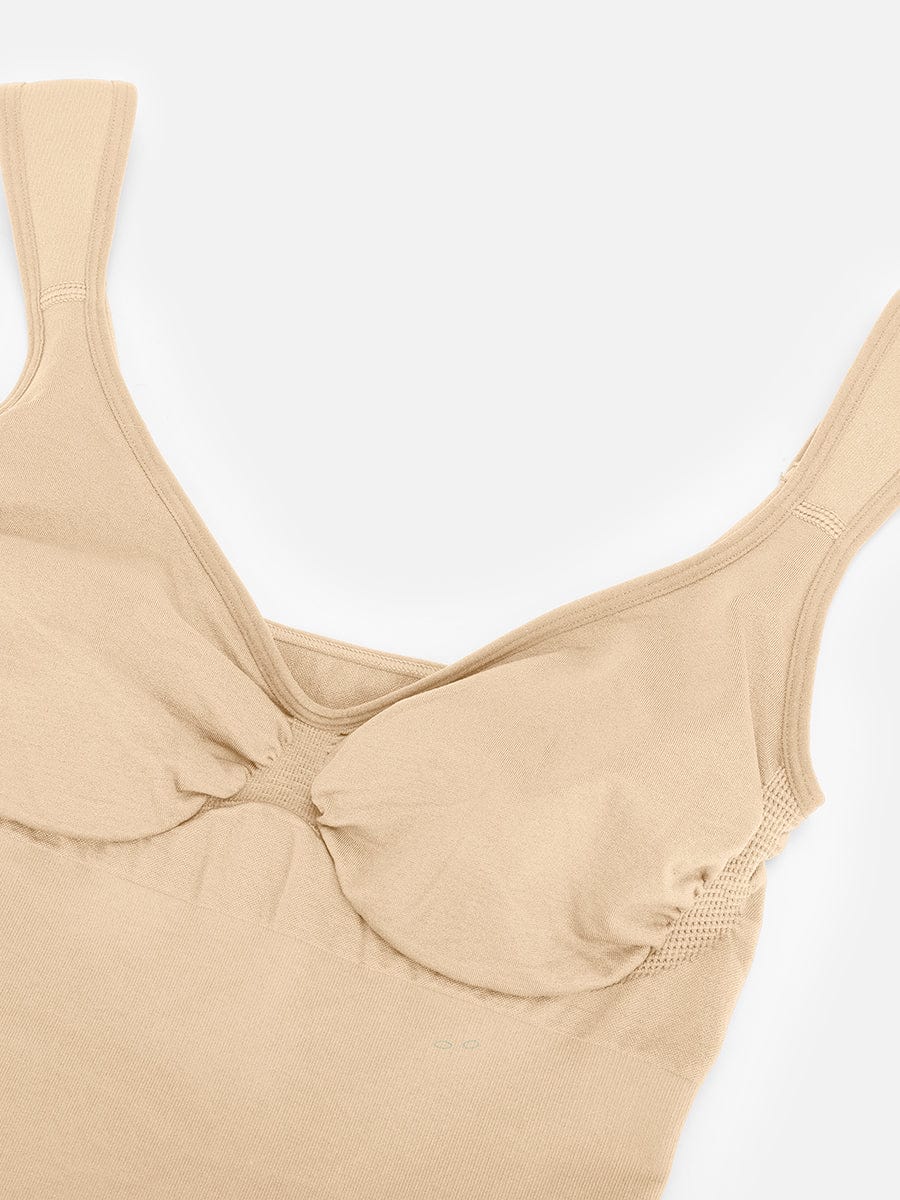 Seamless Diamond Neck Bust Support Waist Control Panty Bodysuit