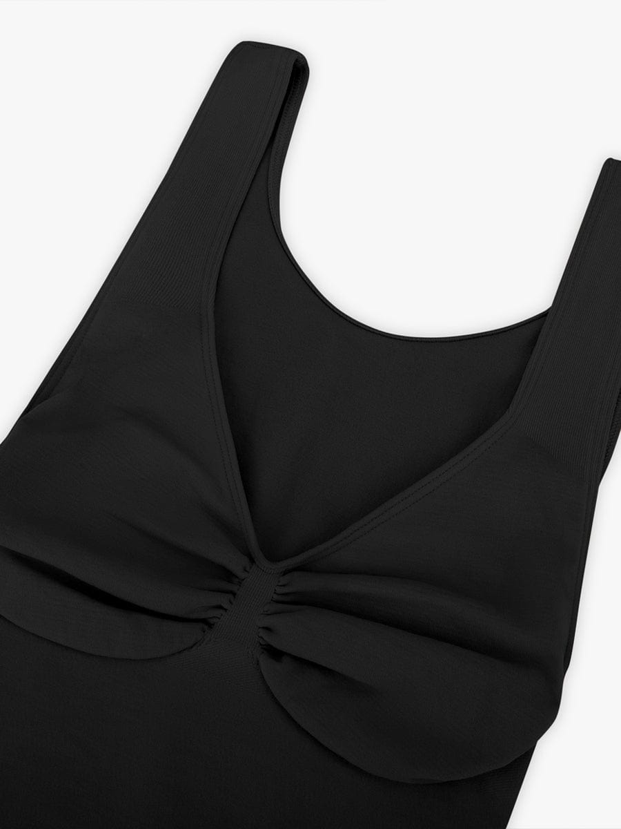 Seamless Bust Support Waist and Abdomen Control Thong Bodysuit