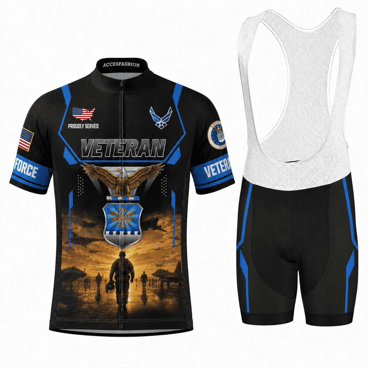 Men's U.S Veteran Cycling Kit, Gifts For US Veterans