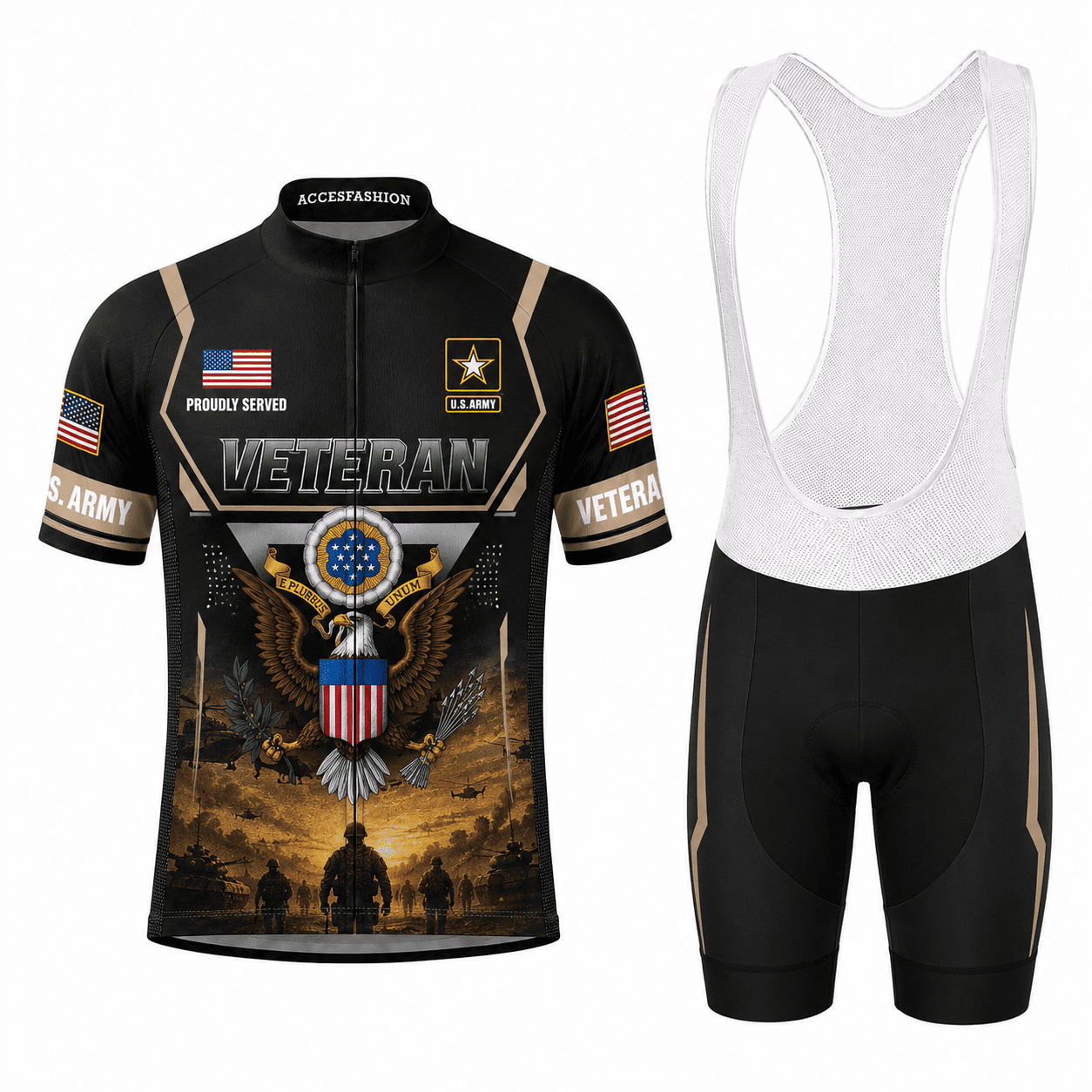 Men's U.S Veteran Cycling Kit, Gifts For US Veterans