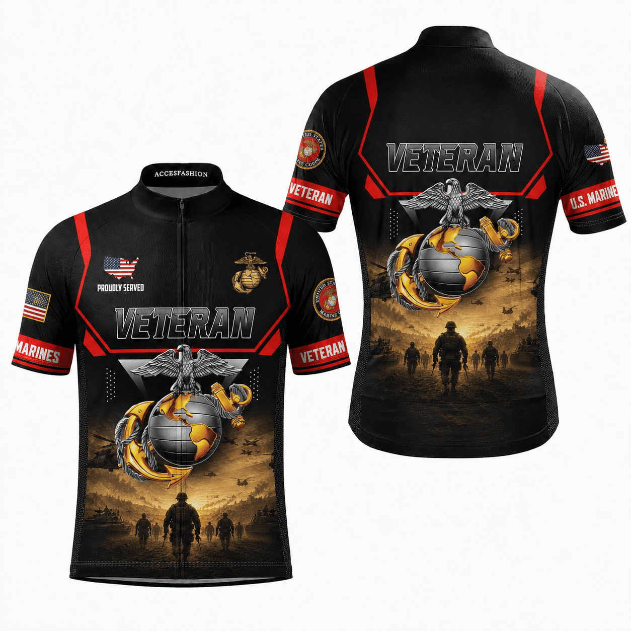 Men's U.S Veteran Cycling Kit, Gifts For US Veterans
