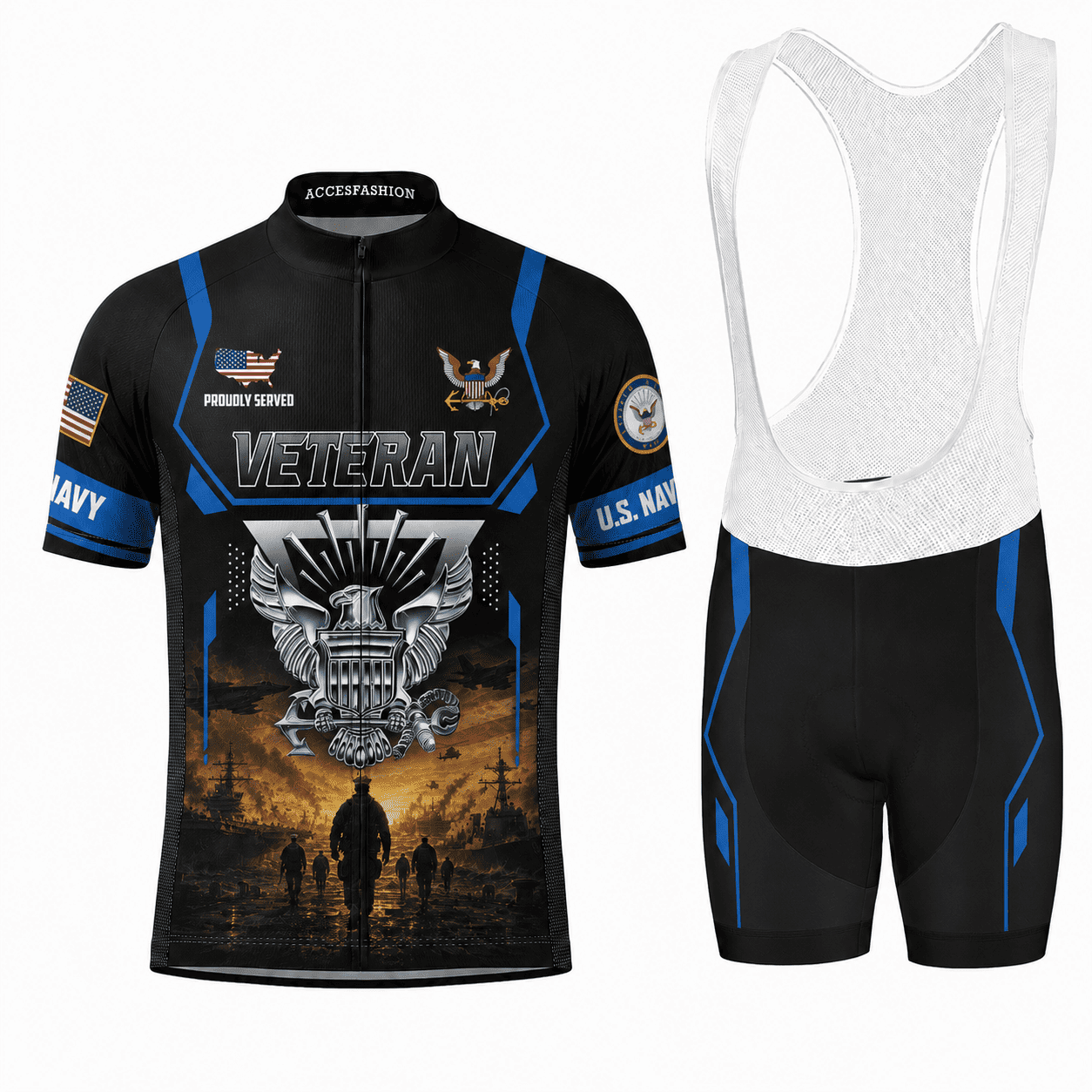 Men's U.S Veteran Cycling Kit, Gifts For US Veterans